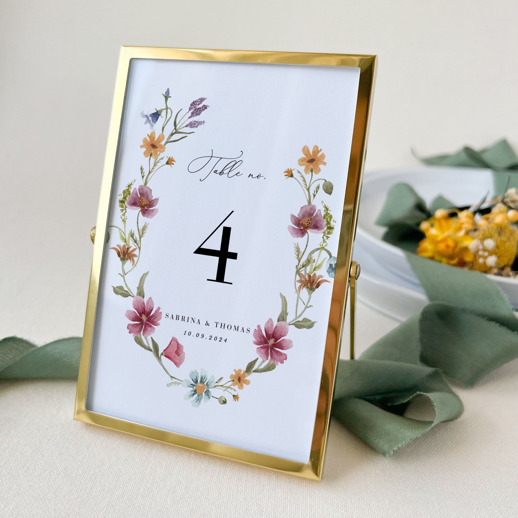 APRIL Wedding Table Numbers Printable