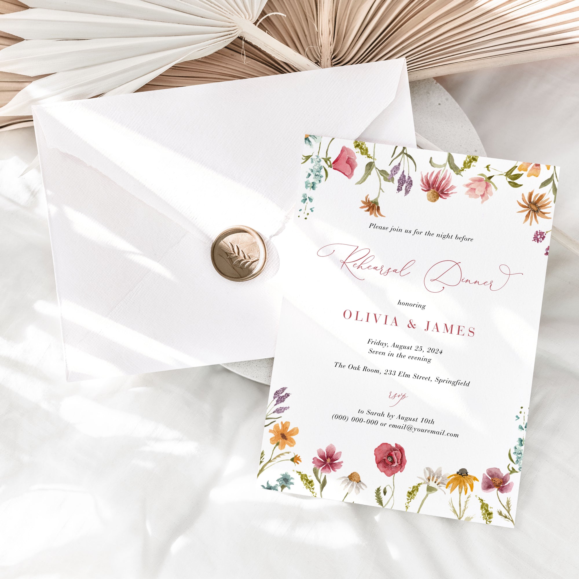 APRIL Printable Invite to Rehearsal Dinner