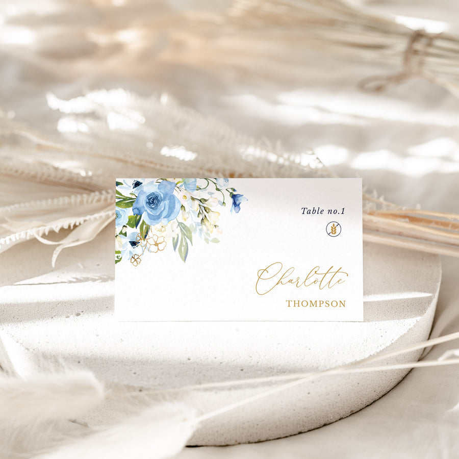 AZZURRA Place Cards Template