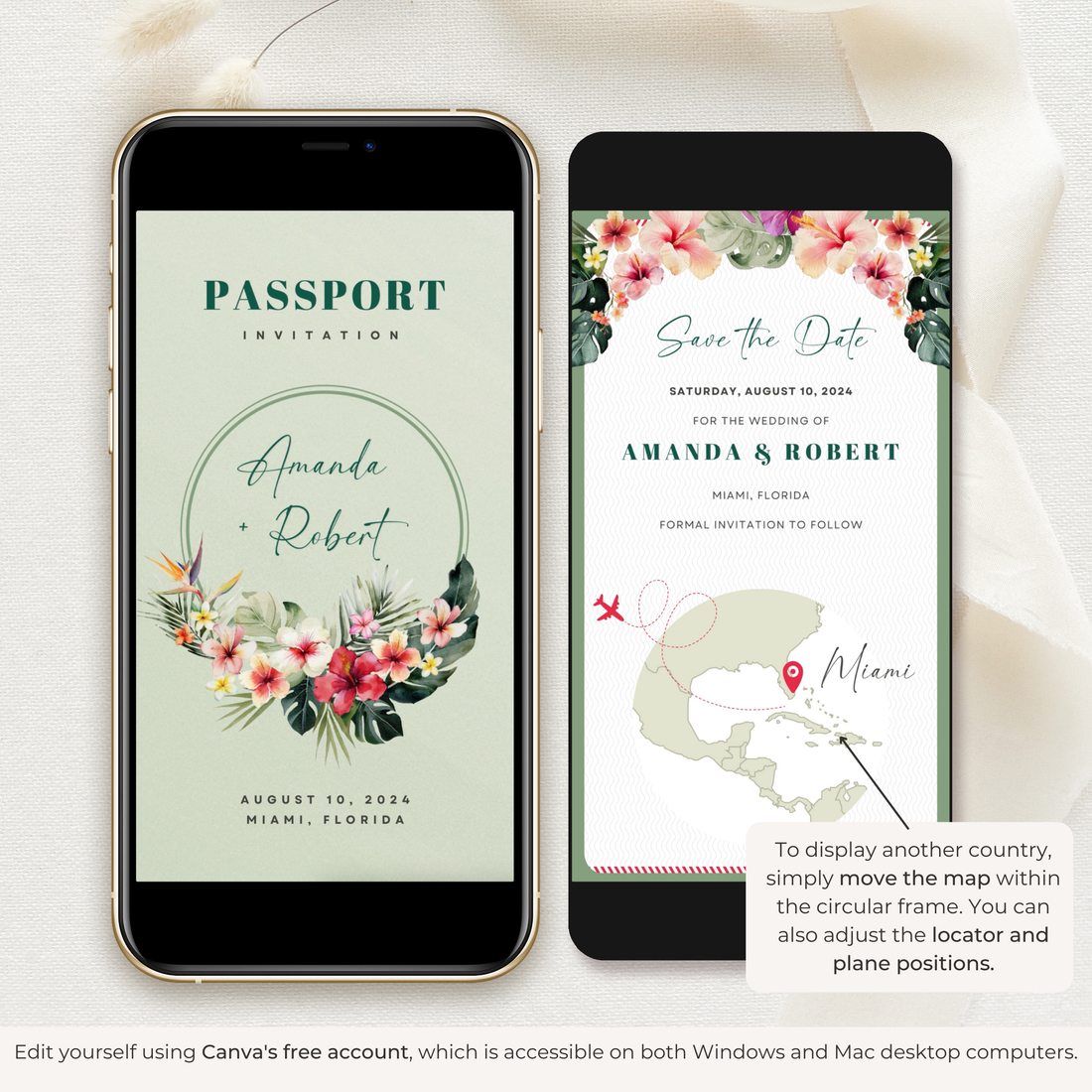 Tropical Passport Save the Date Video Template