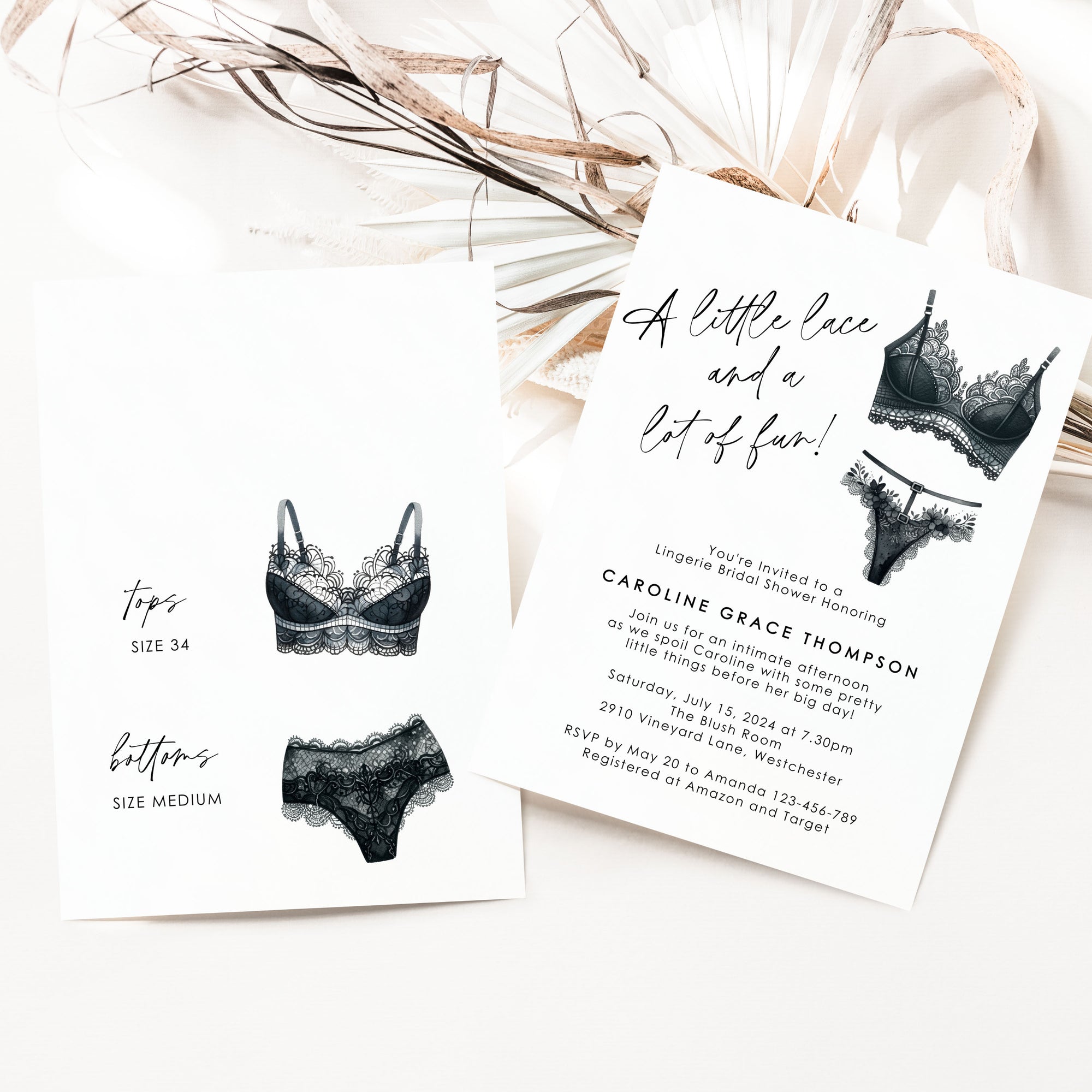 Lingerie Shower Invitation Template
