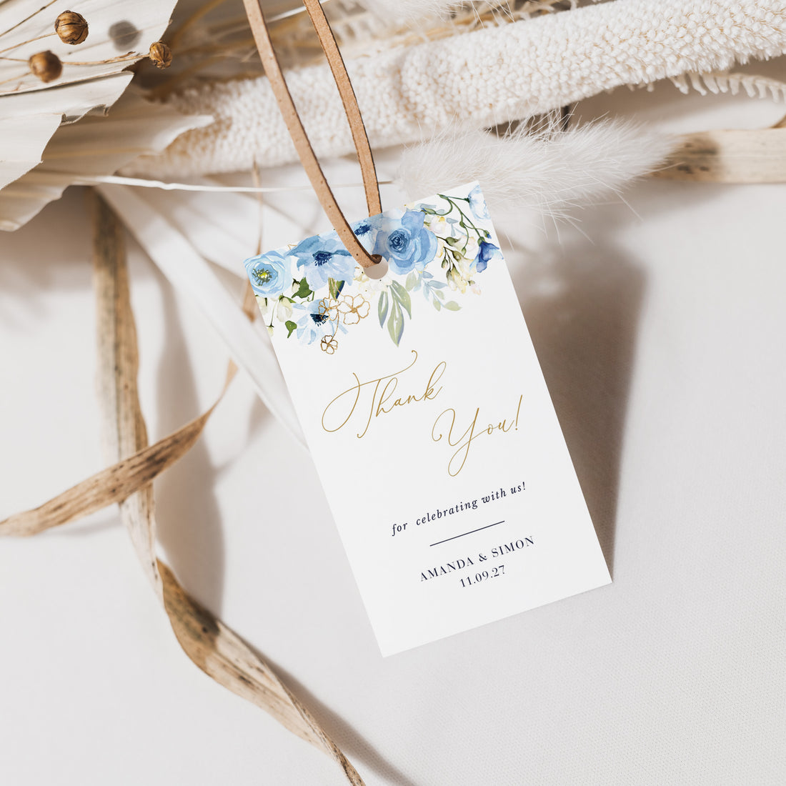 AZZURRA Printable Wedding Favour Tags