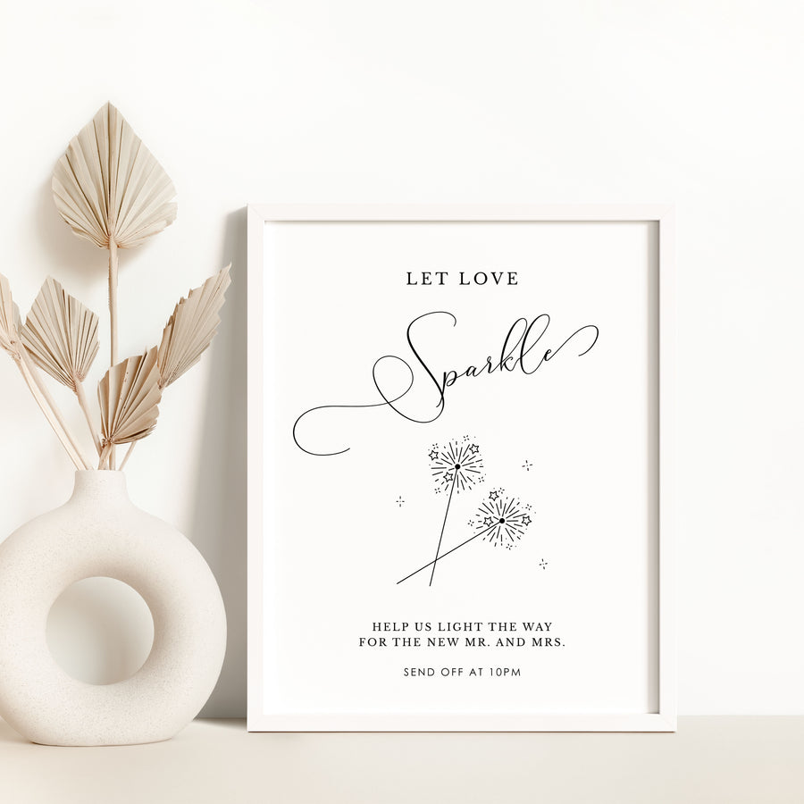 ELLA Sparkler Send Off Sign Printable