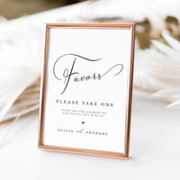 ELLA Wedding Favour Sign Template