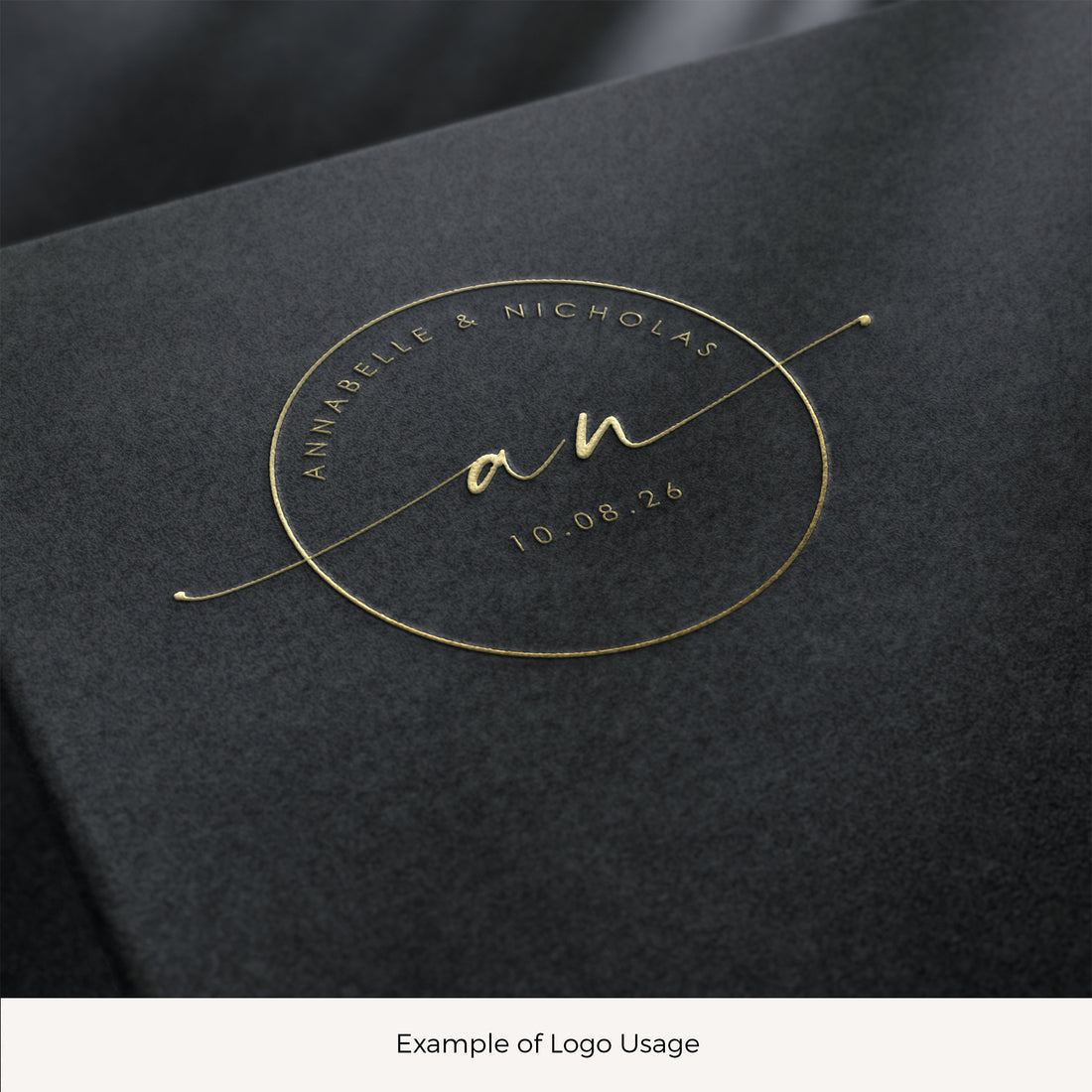 NICHOLAS Modern Script Wedding Logo