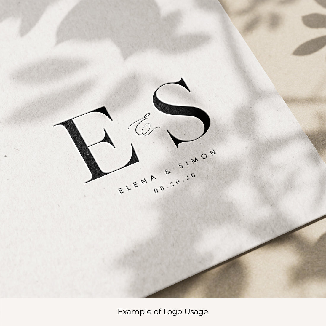 ELENA Minimalist Wedding Logo Design