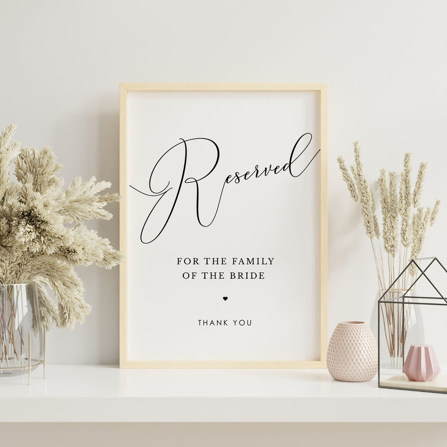 ELLA Printable Reserved Signs for Wedding