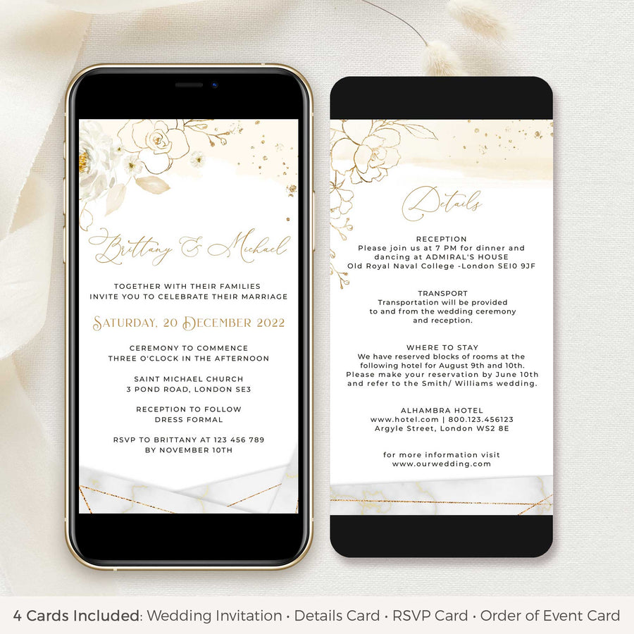 Dora | Elegant Digital Wedding Invitation