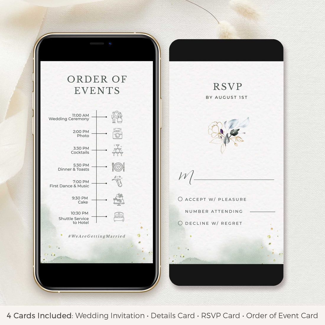 Rustic Electronic Wedding Invitation