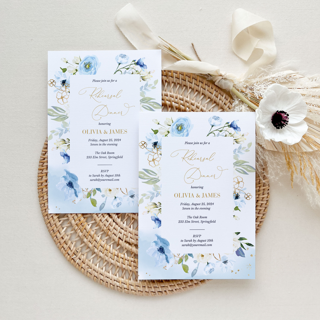 AZZURRA Wedding Rehearsal Invitation Template