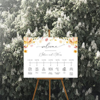 JUNE Wedding Order of Event Sign Printable