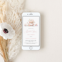 Tea Party Bridal Shower Digital Invitation