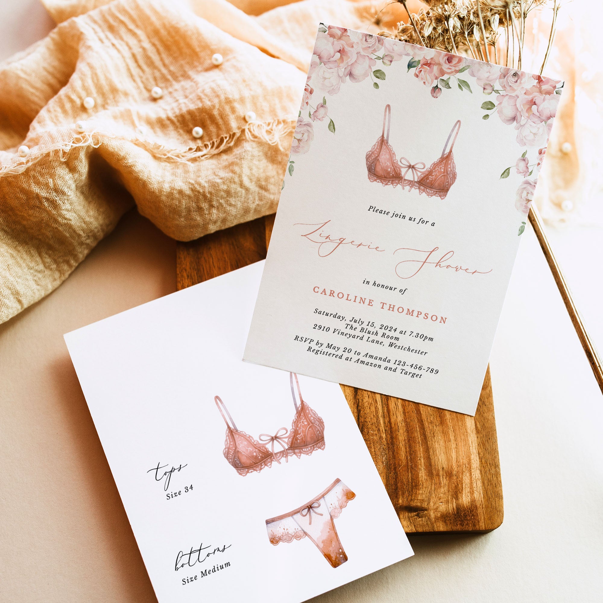 Lingerie Shower Invitation Printable