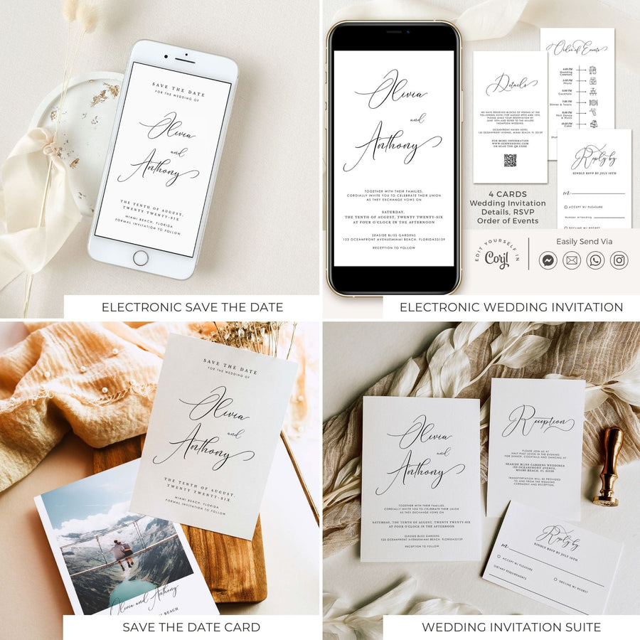 ELLA Printable Wedding Stationery Bundle