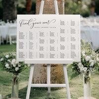 ELLA Printable Alphabetical Seating Chart for Wedding