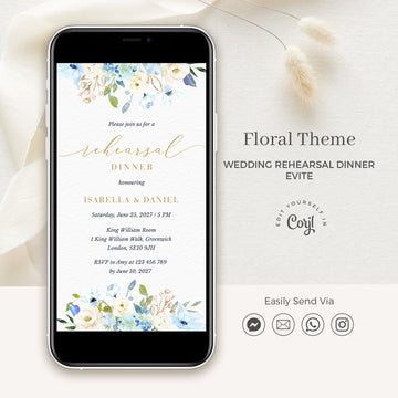 AZZURRA Wedding Rehearsal Invitation Evite