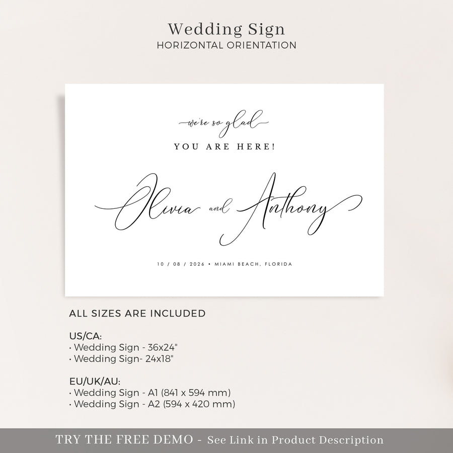 ELLA Wedding Ceremony Sign Template