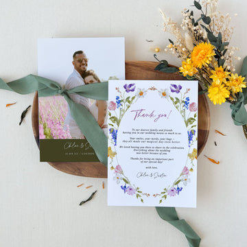 CHLOÉ Floral Wedding Thank You Card Printable