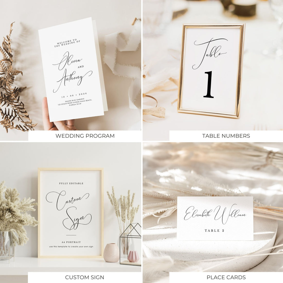 ELLA Printable Wedding Stationery Bundle