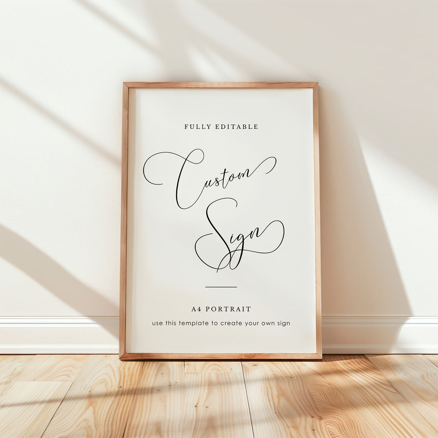 ELLA Small Wedding Sign Template