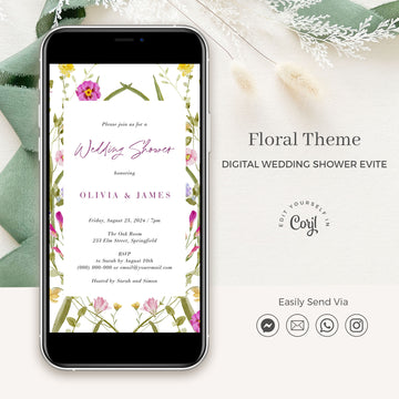 Floral Wedding Shower Invitation Evite
