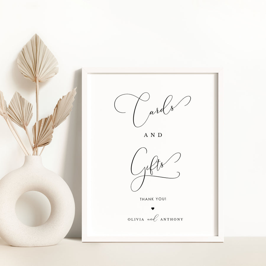 ELLA Printable Cards and Gifts Sign for Wedding