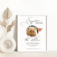 ELLA Printable Signature Drink Sign with Dog