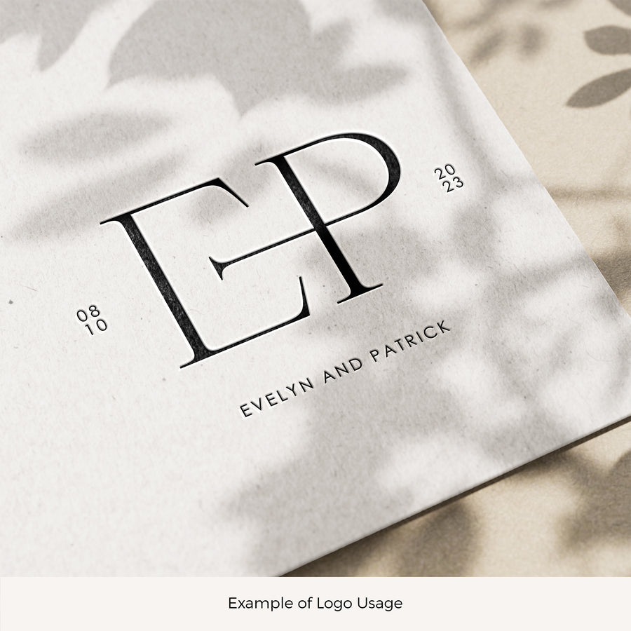 EVELYN Wedding Initial Logo