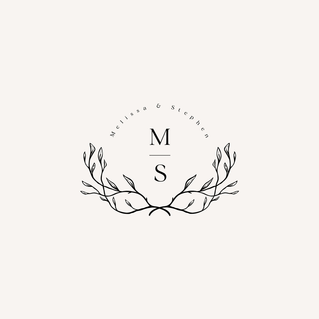 MELISSA Wedding Logo with Initials