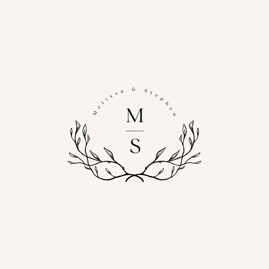 MELISSA Wedding Logo with Initials