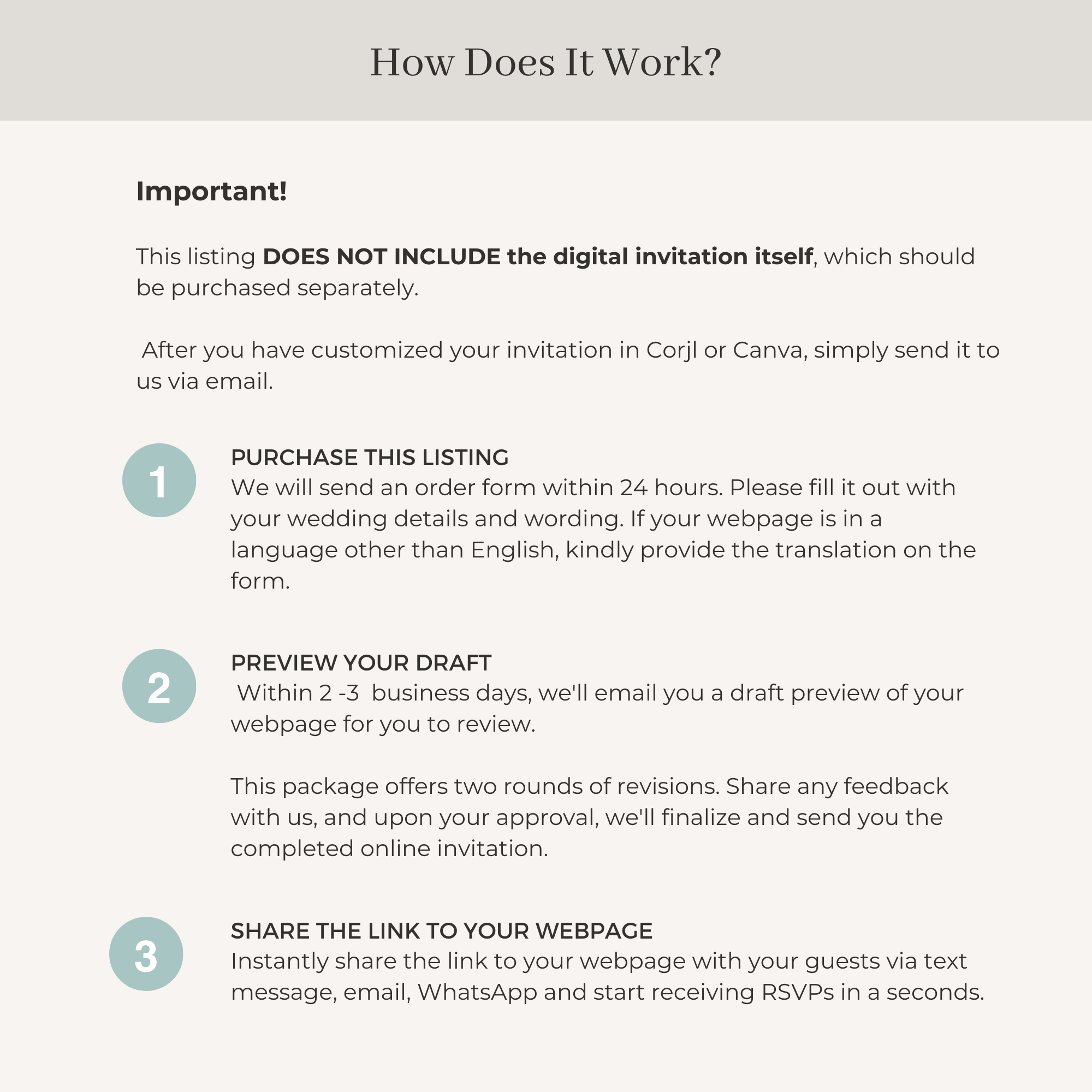Webpage with Online RSVP – Premium Upgrade for Digital Invites