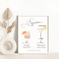 ELLA Signature Cocktail Sign Template