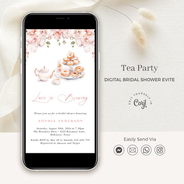Bridal Tea Party Digital Invitation