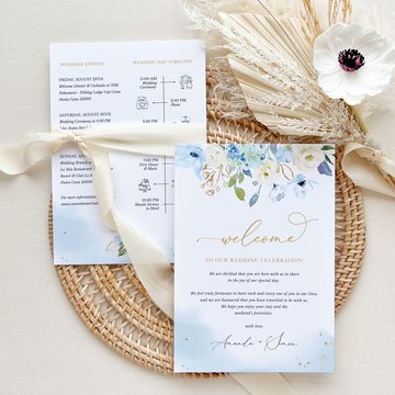 AZZURRA Wedding Welcome Note Template