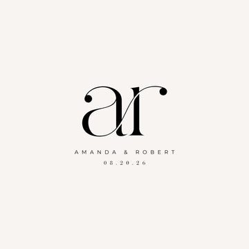 AMANDA - Initials Wedding Logo