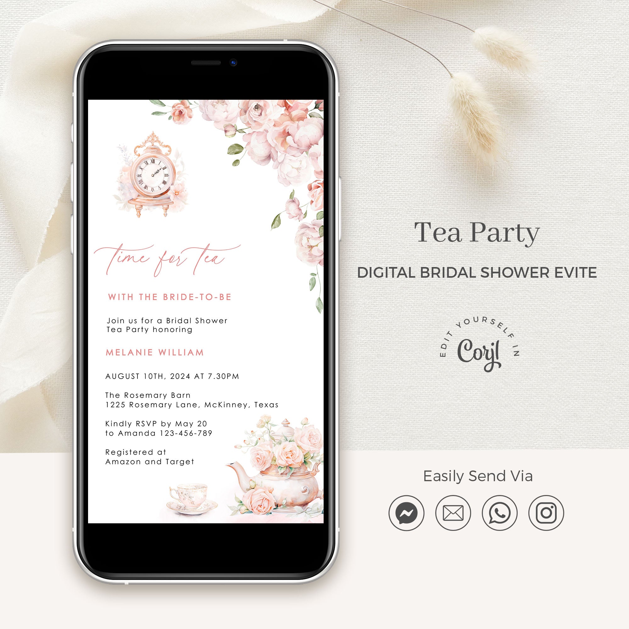 Tea with The Bride to Be Invitation Evite
