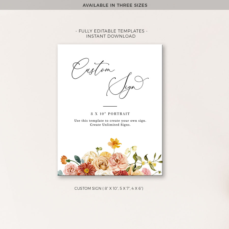JUNE Small Wedding Sign Template