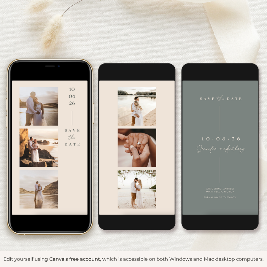 LAURA Sage & Blush Save the Date Video Template