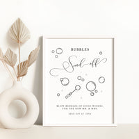 ELLA Bubble Send Off Wedding Sign Template