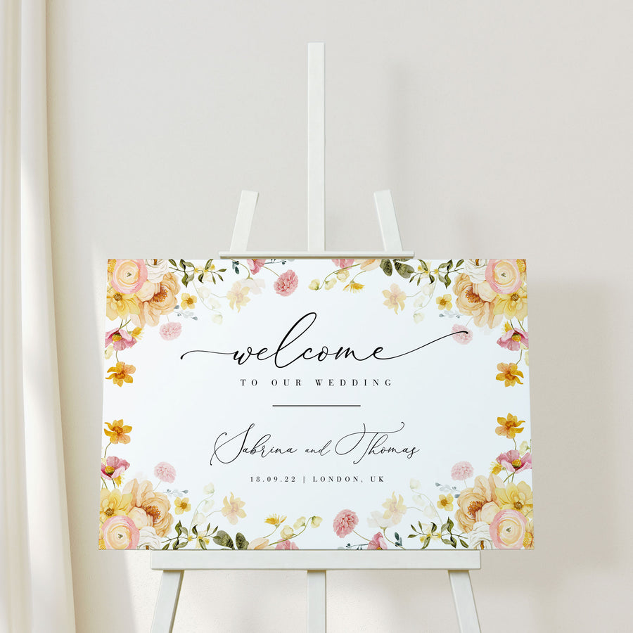 JUNE Wedding Welcome Sign Template