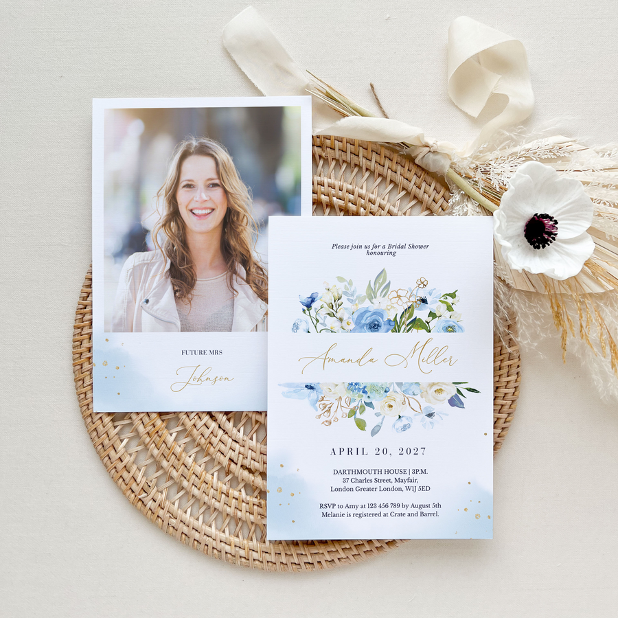 AZZURRA Bridal Shower Invitation Template