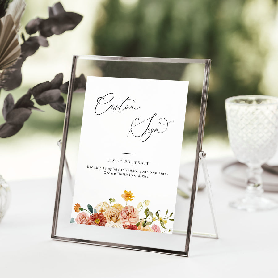 JUNE Small Wedding Sign Template