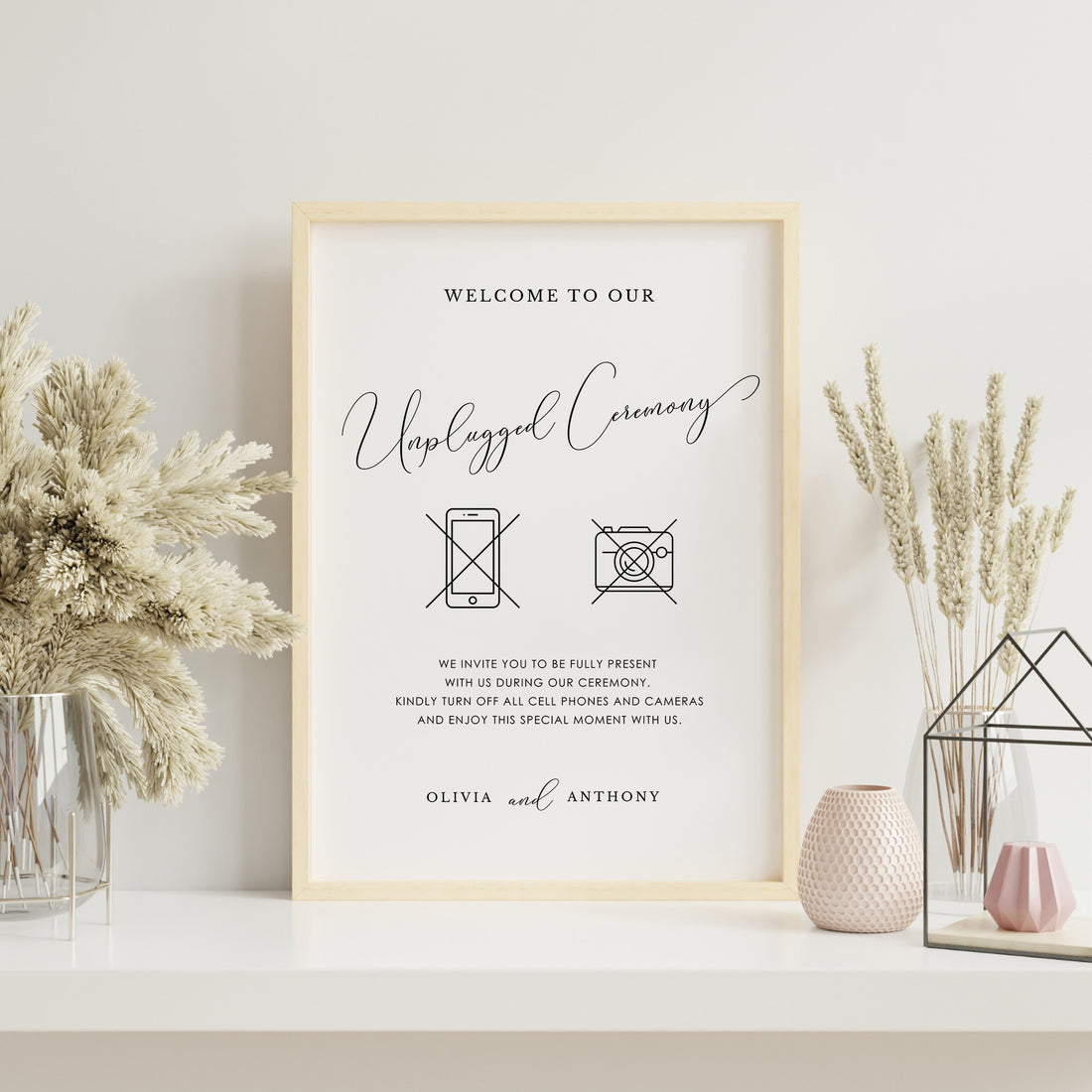 ELLA Printable Unplugged Wedding Sign