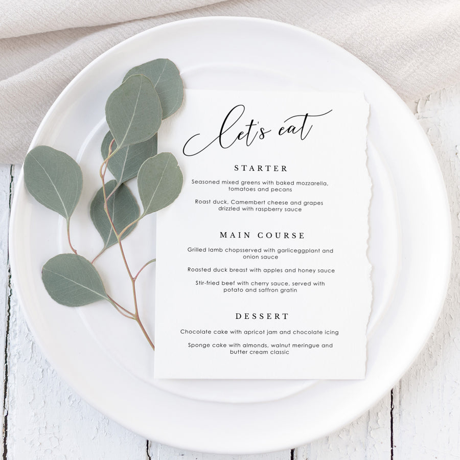 ELLA Wedding Menu Template