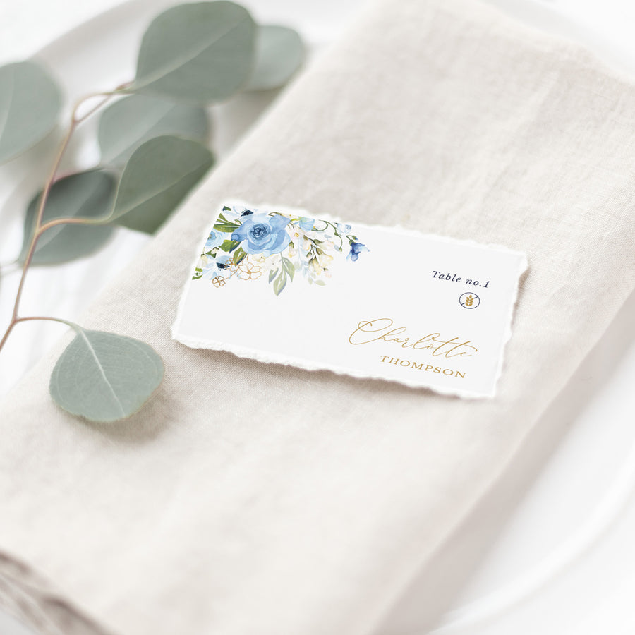 AZZURRA Place Cards Template