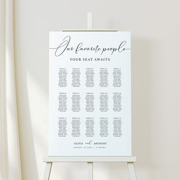 ELLA Wedding Seating Chart Template