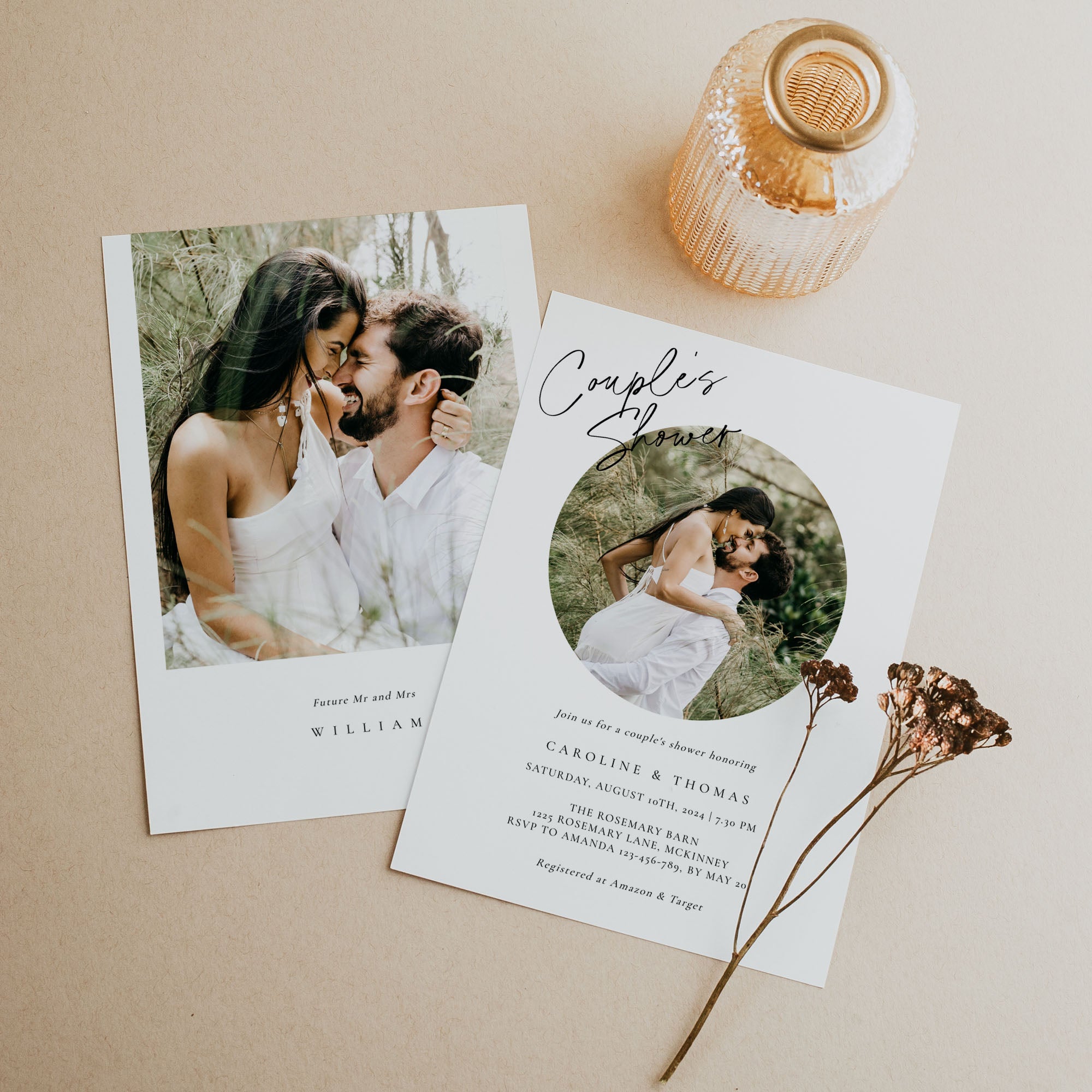 LAURA Couples Wedding Shower Invitation Printable