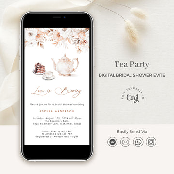 Bridal Shower Tea Invitation Evite