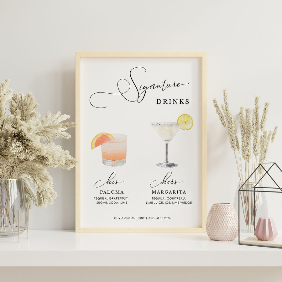 ELLA Signature Cocktail Sign Template