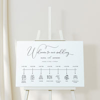 ELLA Wedding Timeline Sign Template